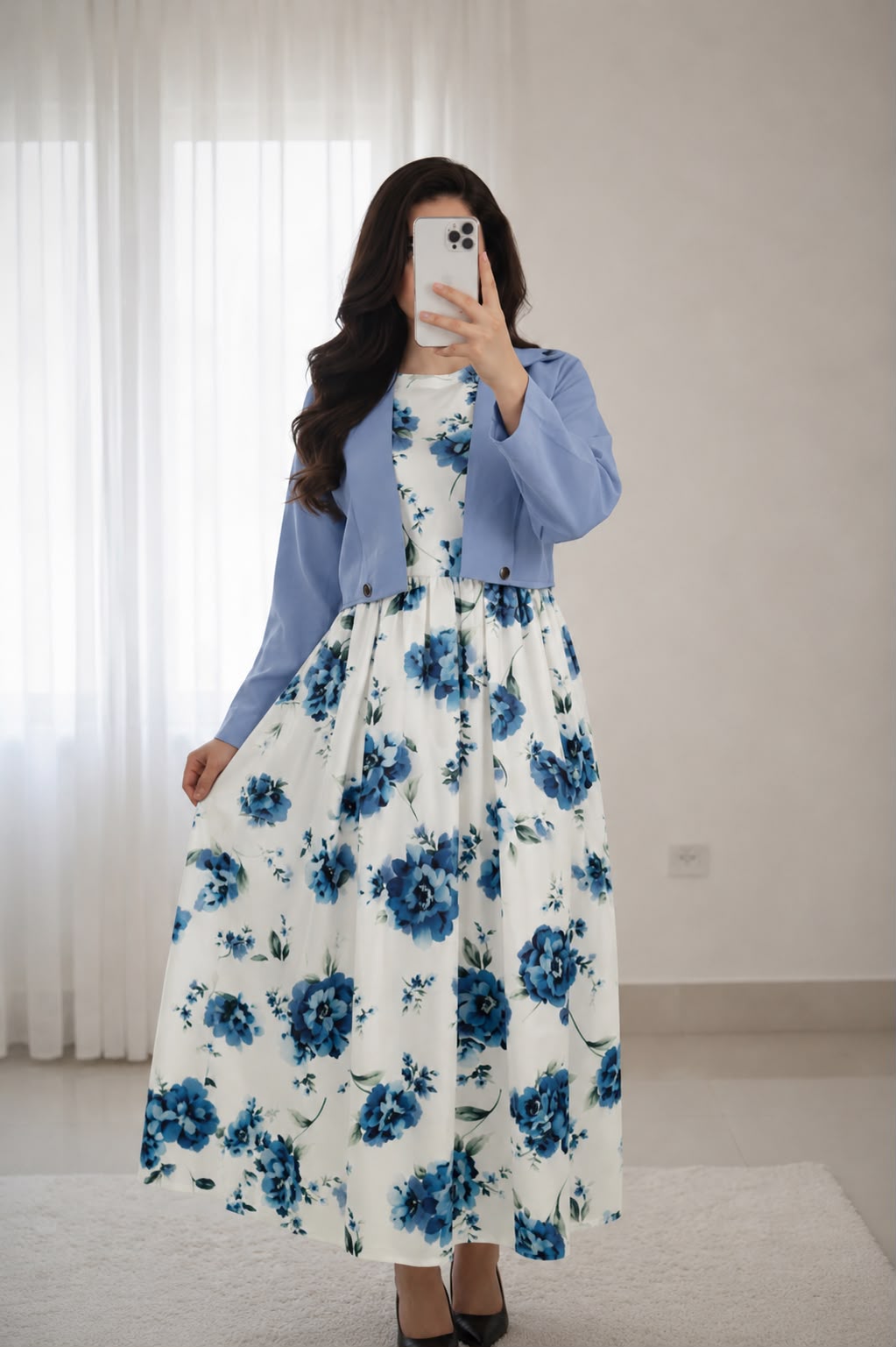 New arrival Digital Sleeve'less Maxi With Koti