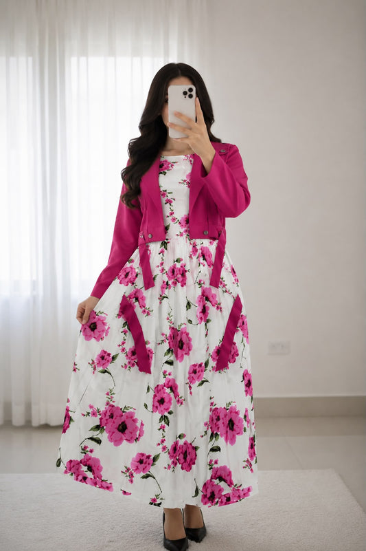 New arrival&nbsp;  Digital Sleeve'less Maxi With Koti