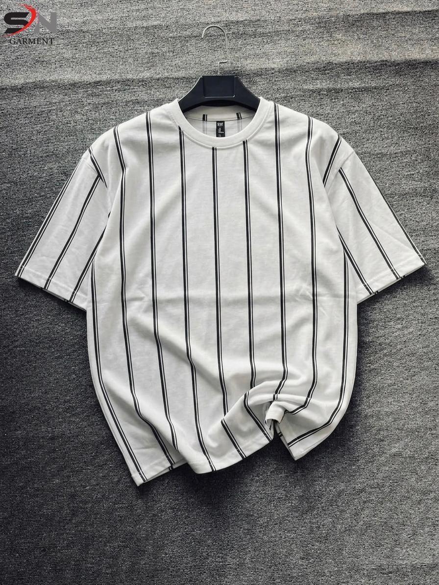 Stripe printed  Zip polo