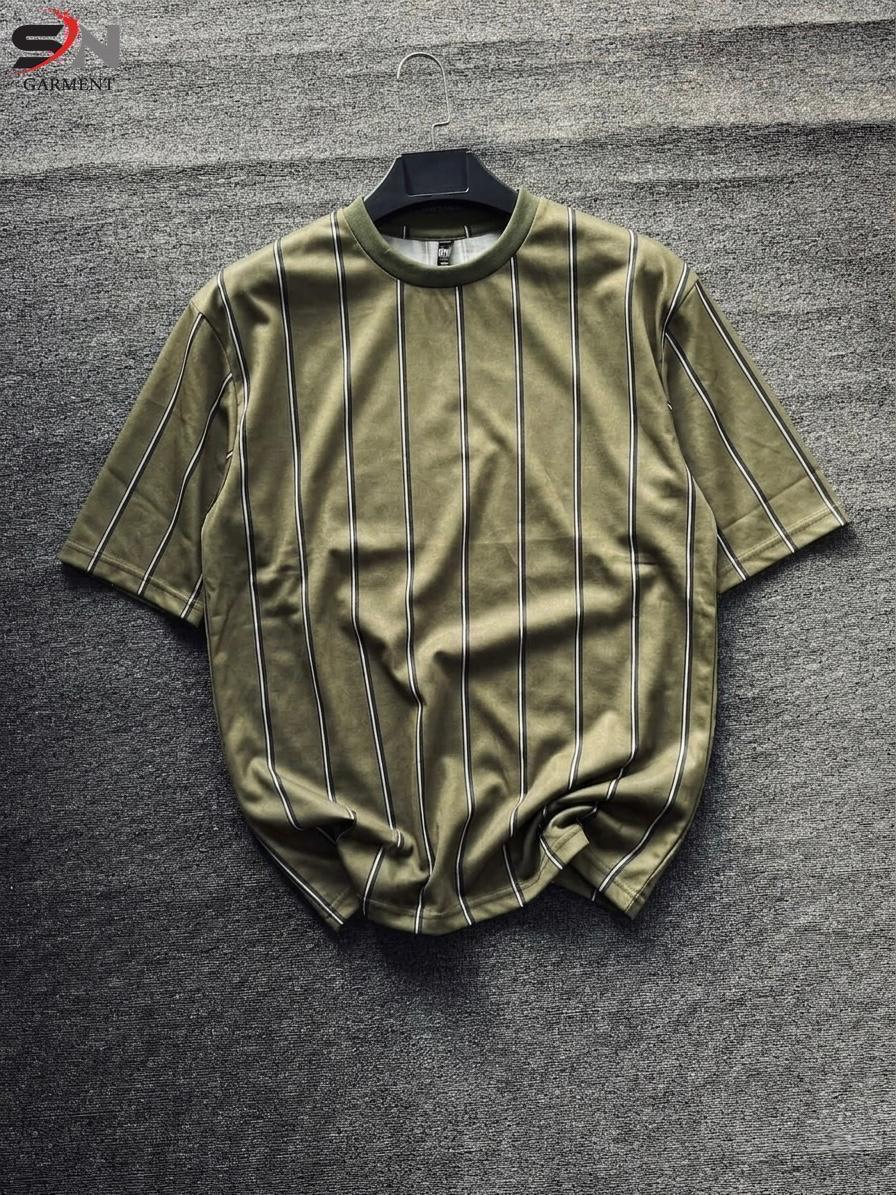 Stripe printed  Zip polo
