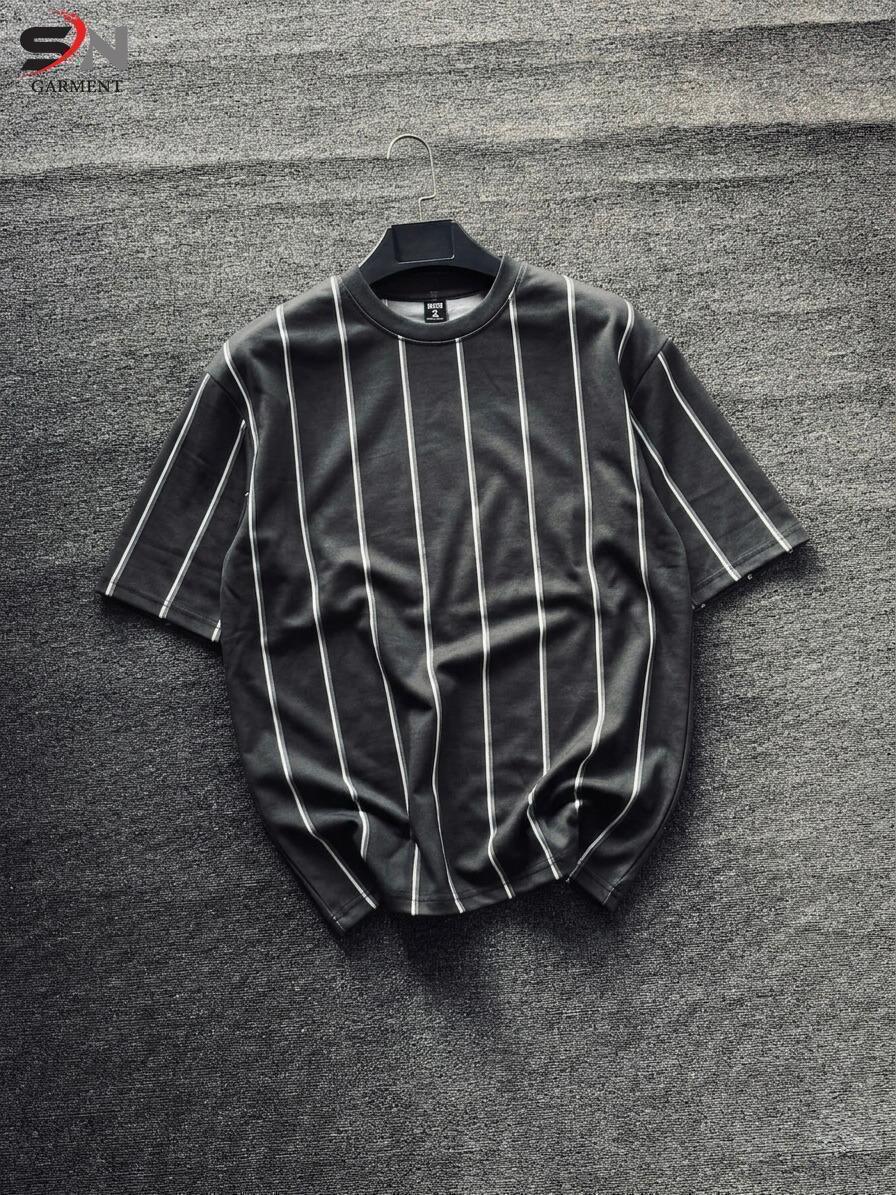Stripe printed  Zip polo