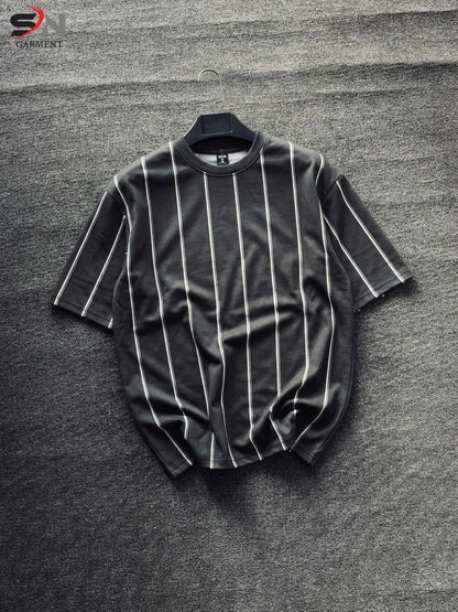 Stripe printed  Zip polo