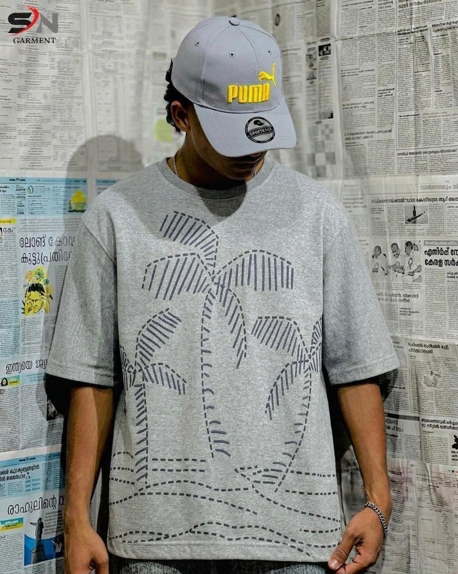 Palm Tree Graphic  printed Droshoulder