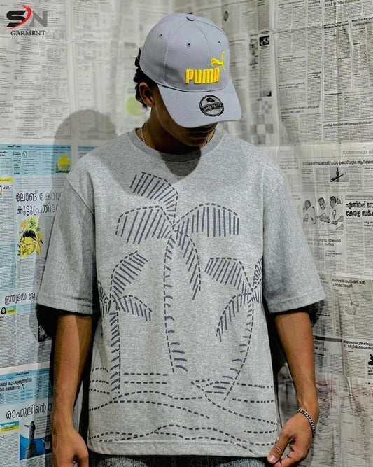 Palm Tree Graphic  printed Droshoulder